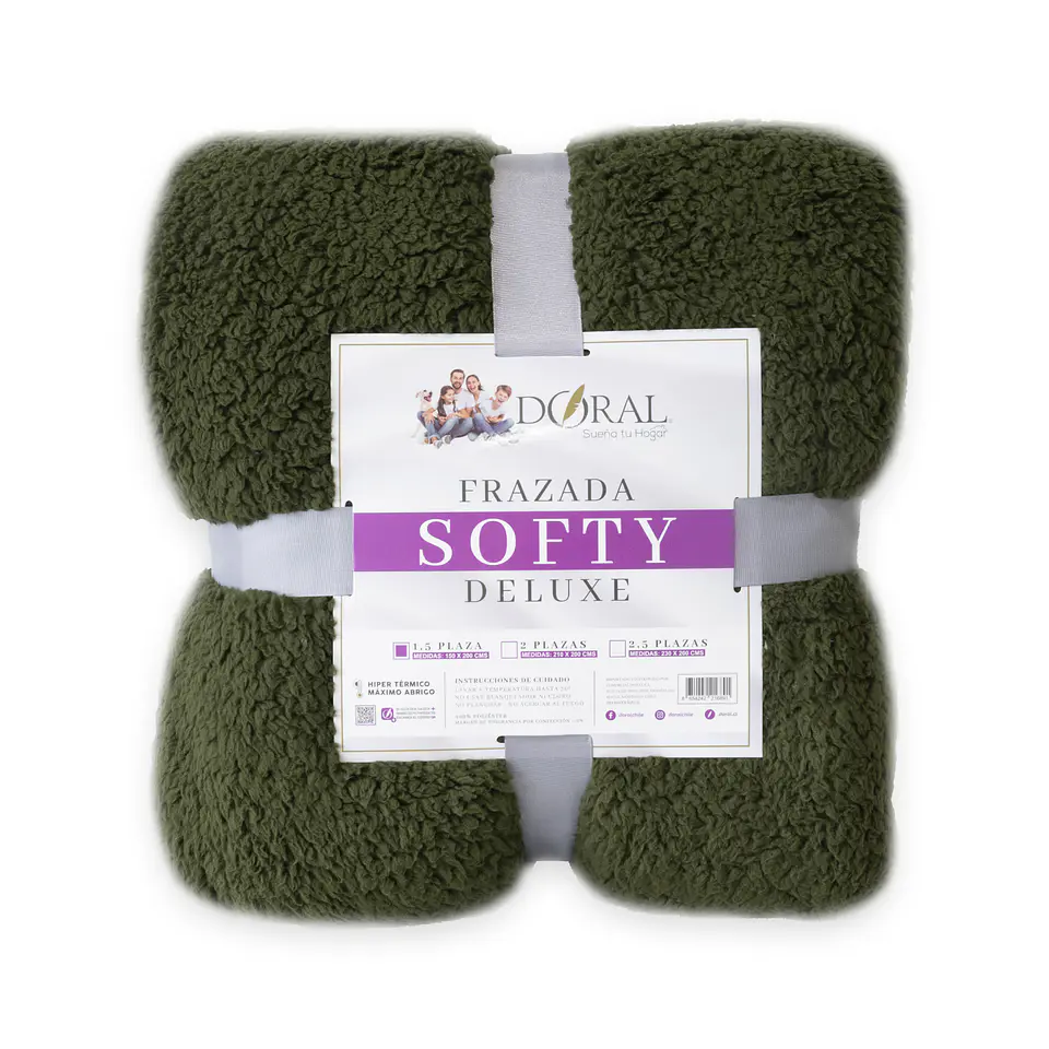 FRAZADA SOFTY DELUXE 1.5P COMERCIAL DORAL FRSOFTY15 13