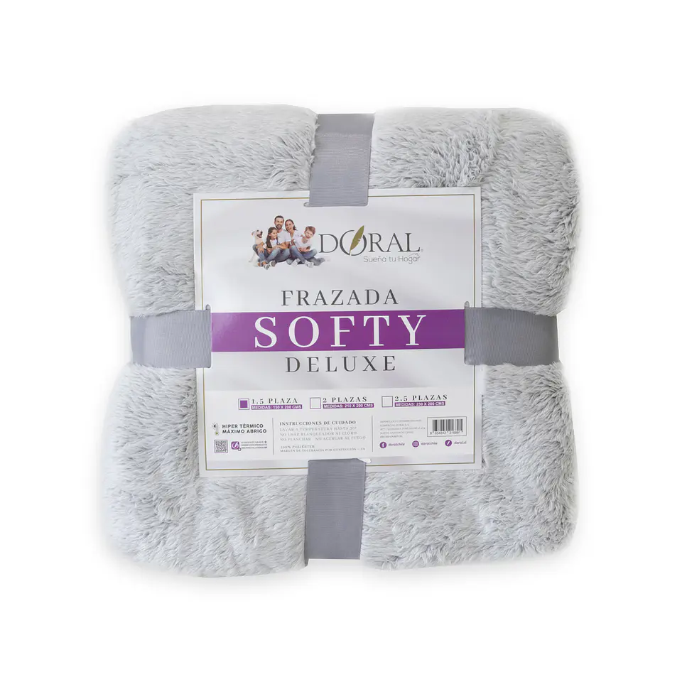FRAZADA SOFTY DELUXE 1.5P COMERCIAL DORAL FRSOFTY15 17