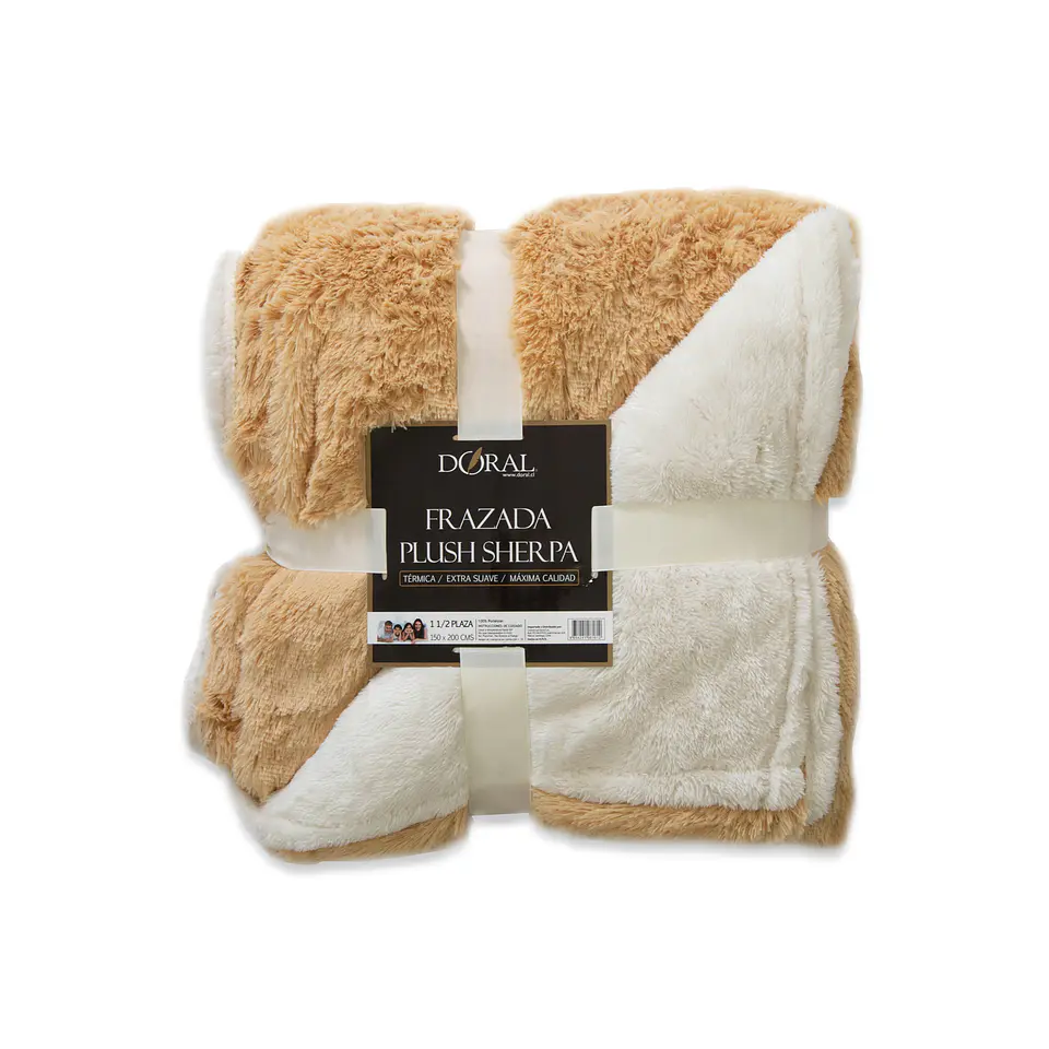 FRAZADA PLUSH SHERPA 2P COMERCIAL DORAL FRPLUSH20 1