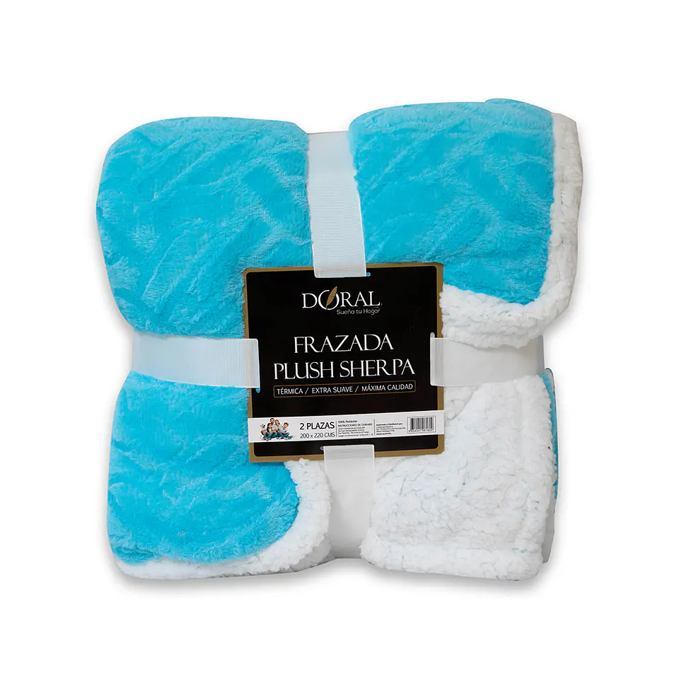 FRAZADA PLUSH SHERPA 2P COMERCIAL DORAL FRPLUSH20 24