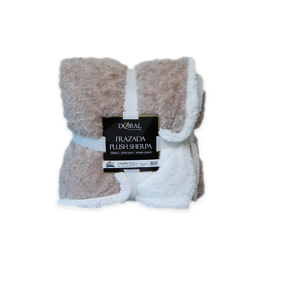 FRAZADA PLUSH SHERPA 1.5P COMERCIAL DORAL FRPLUSH15 1