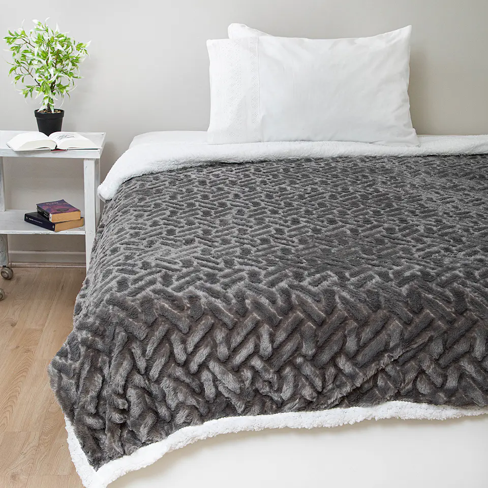 FRAZADA PLUSH SHERPA 1.5P COMERCIAL DORAL FRPLUSH15 20