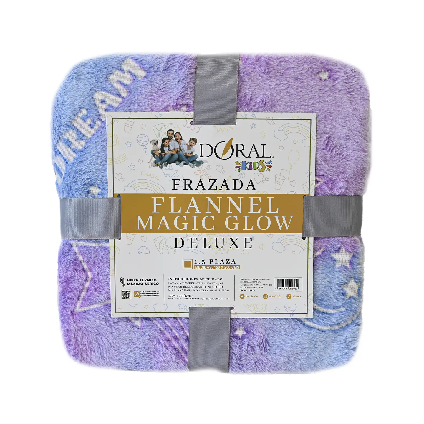 FRAZADA FLANNEL MAGIC GLOW 1.5PZA COMERCIAL DORAL FRFLMGL15 2