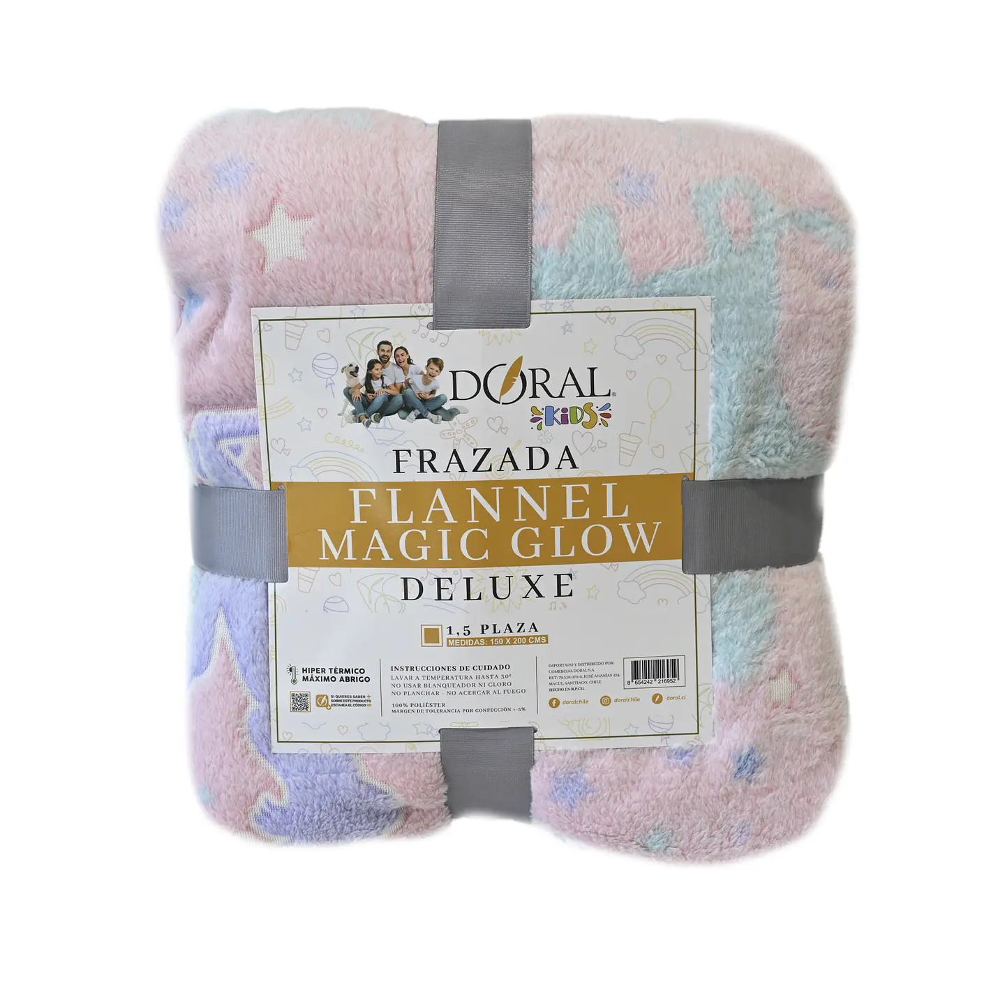 FRAZADA FLANNEL MAGIC GLOW 1.5PZA COMERCIAL DORAL FRFLMGL15 3