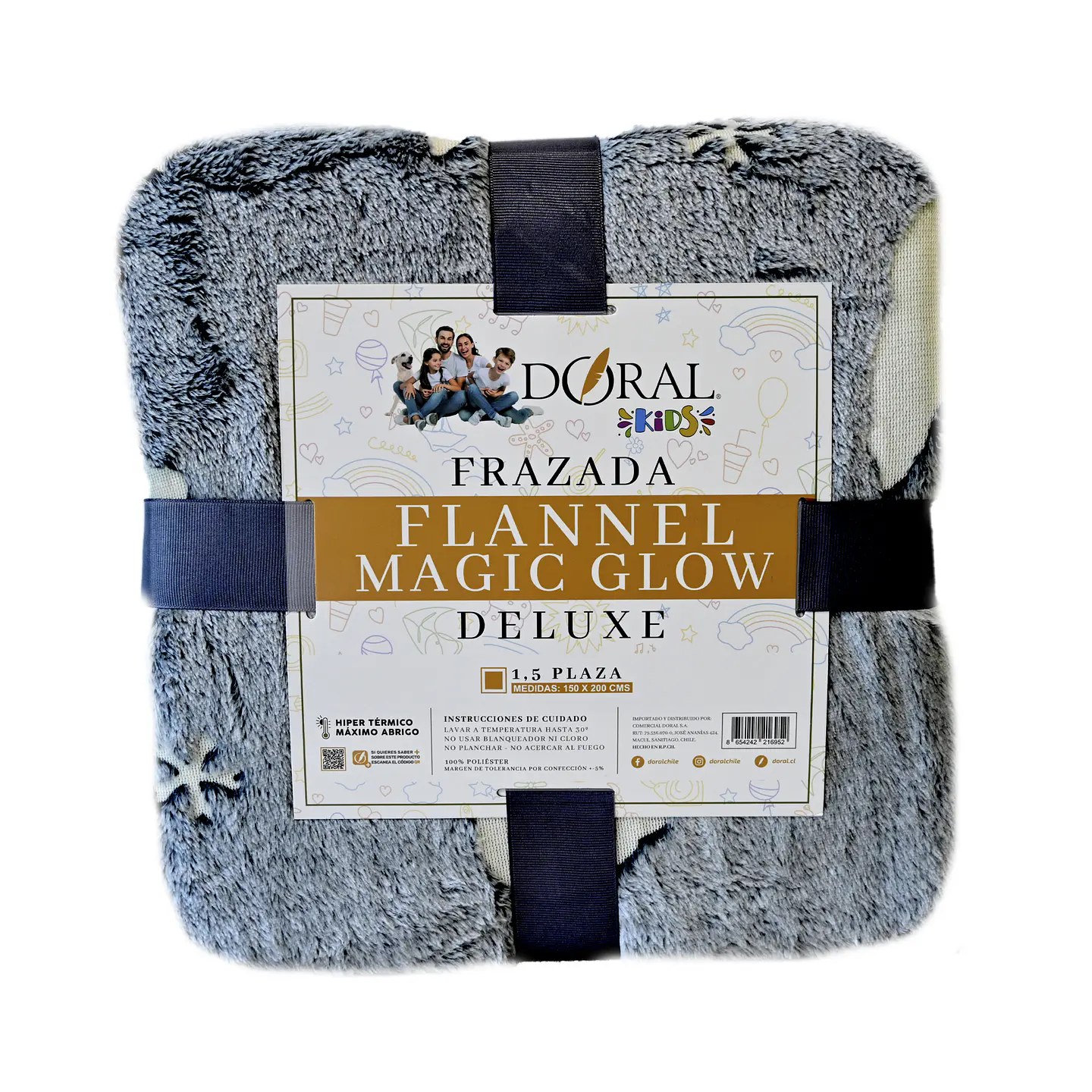 FRAZADA FLANNEL MAGIC GLOW 1.5PZA COMERCIAL DORAL FRFLMGL15 17