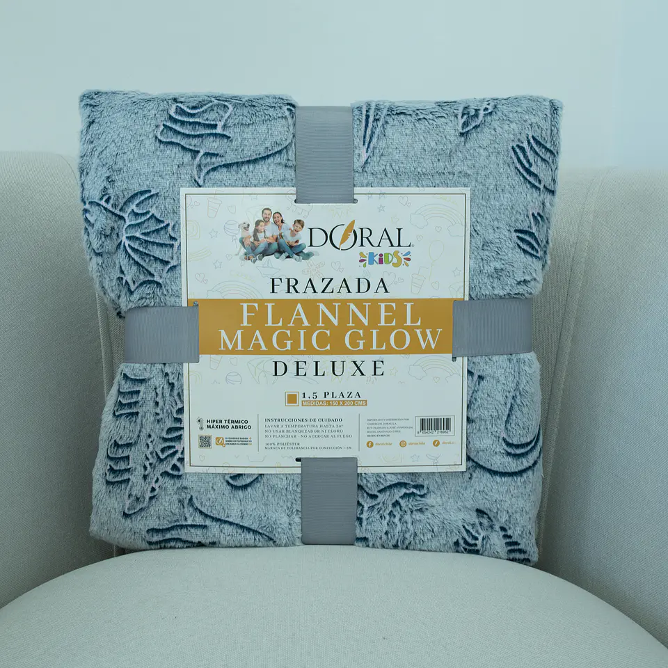 FRAZADA FLANNEL MAGIC GLOW 1.5PZA COMERCIAL DORAL FRFLMGL15 31