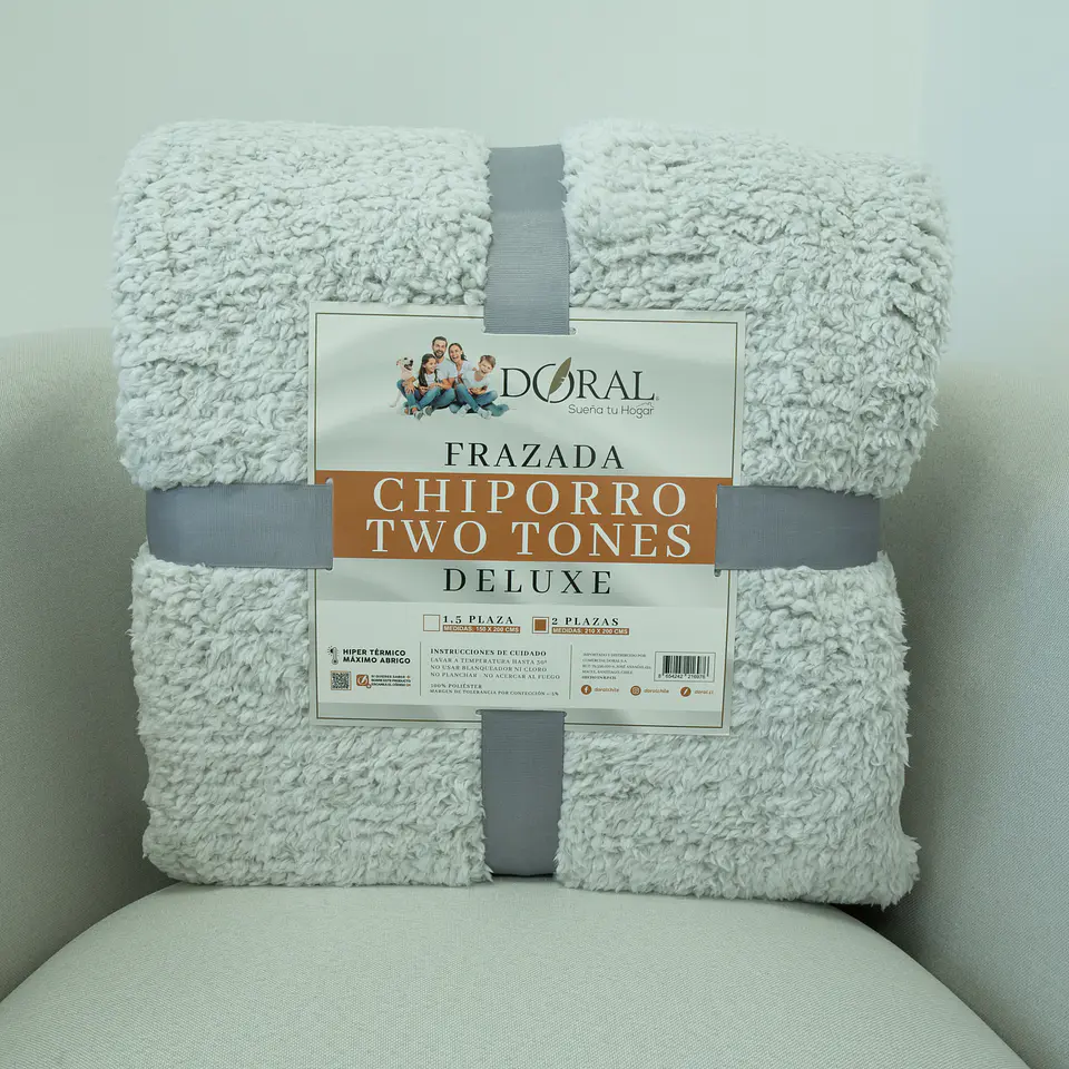 FRAZADA CHIPORRO 2PZAS TWO TONES COMERCIAL DORAL FRCHIP20 41