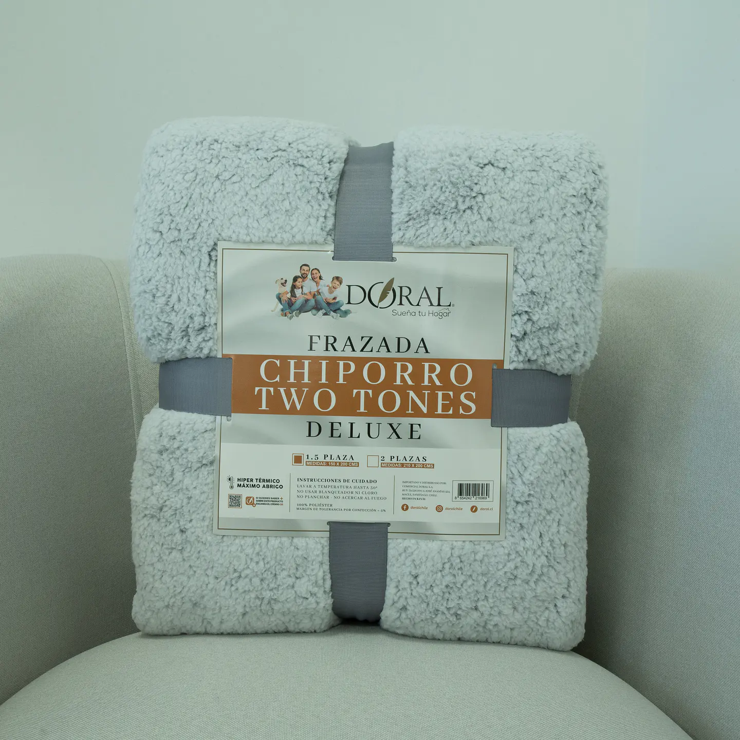 FRAZADA CHIPORRO 1.5PZAS TWO TONES COMERCIAL DORAL FRCHIP15 27