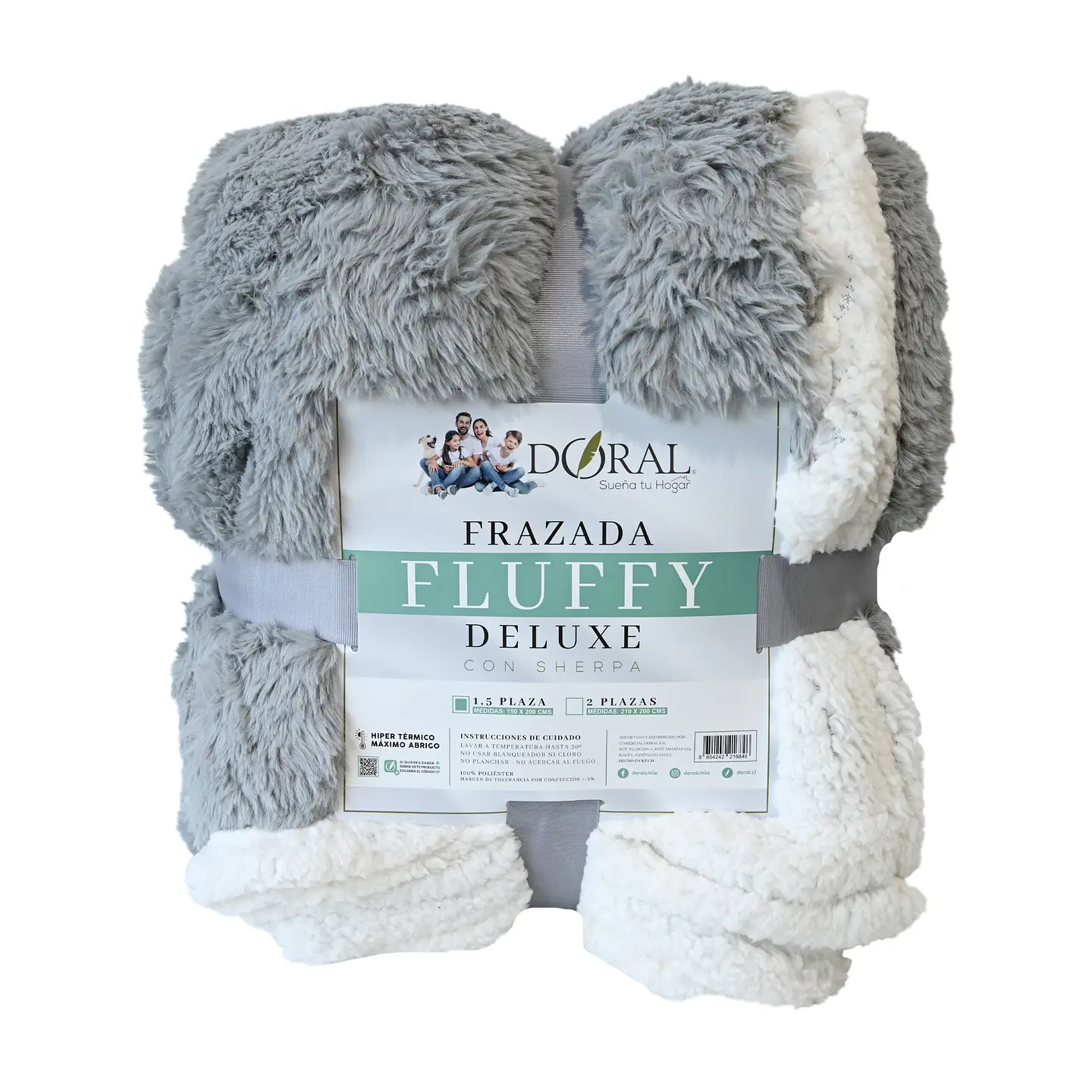 FRAZADA FLUFFY SHERPA 1.5PZA COMERCIAL DORAL FRFLUFF15 2