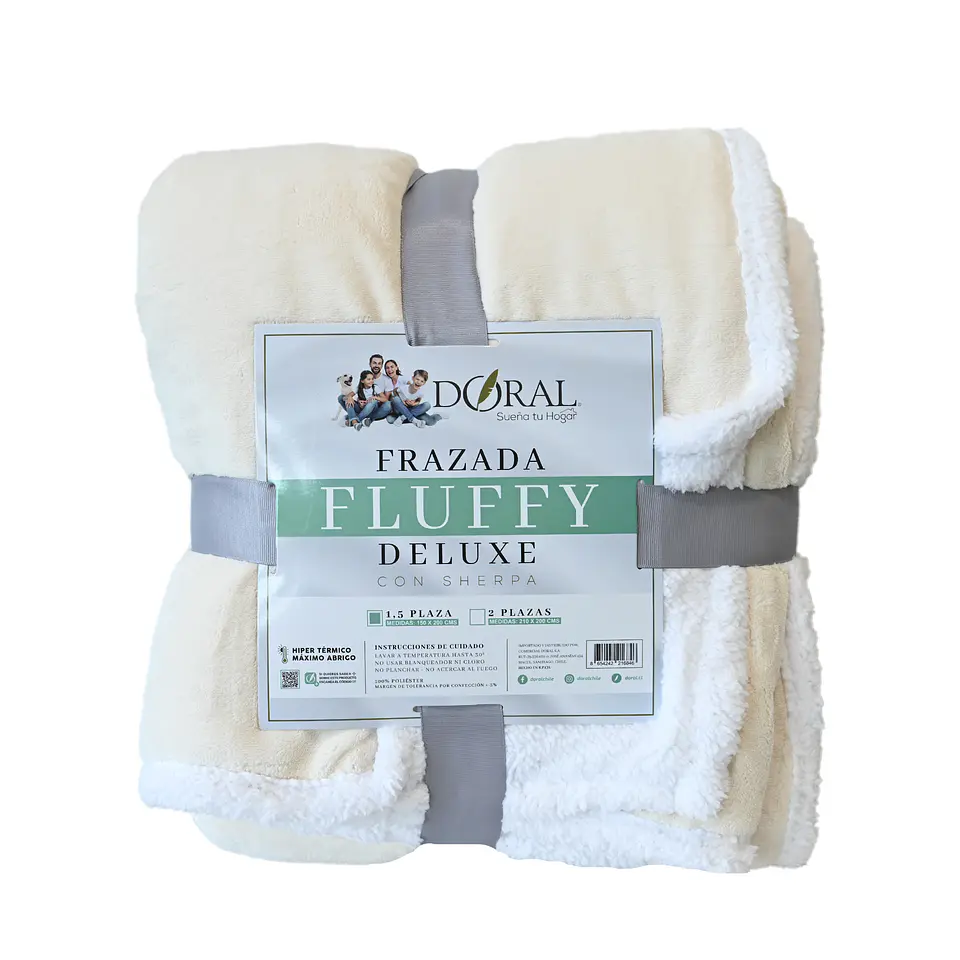 FRAZADA FLUFFY SHERPA 1.5PZA COMERCIAL DORAL FRFLUFF15 3