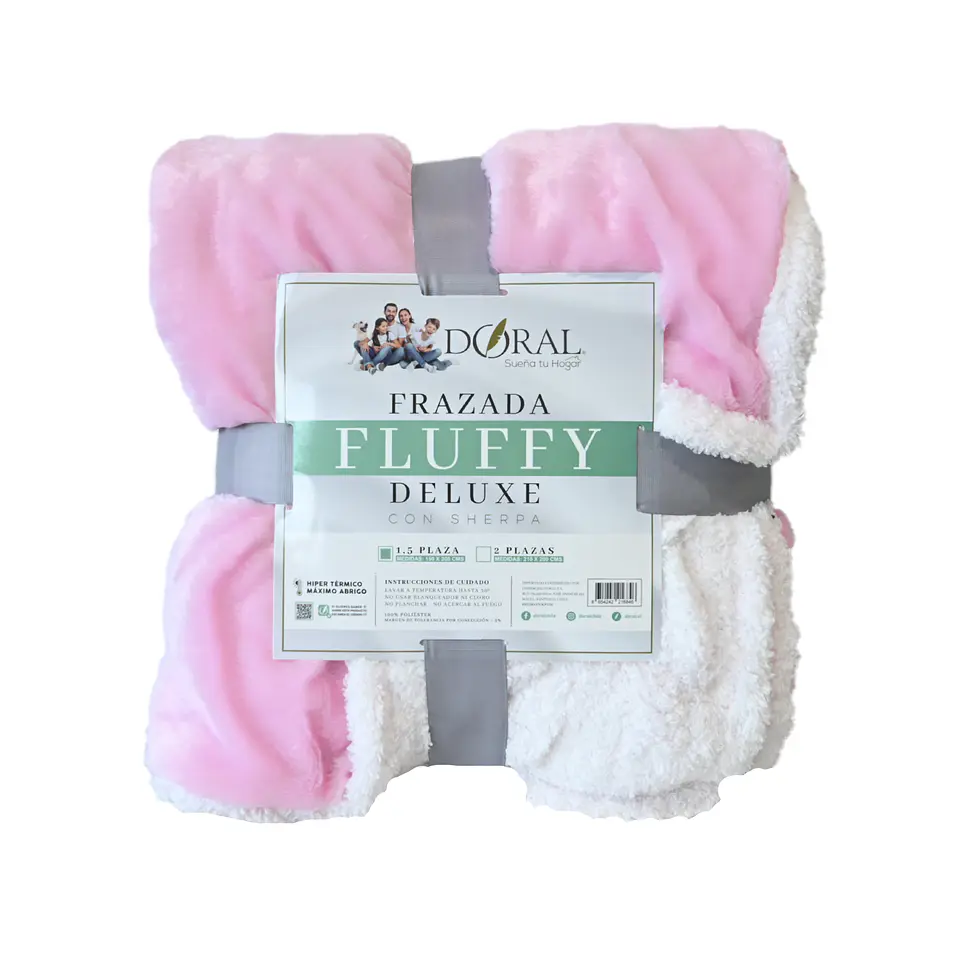 FRAZADA FLUFFY SHERPA 1.5PZA COMERCIAL DORAL FRFLUFF15 4