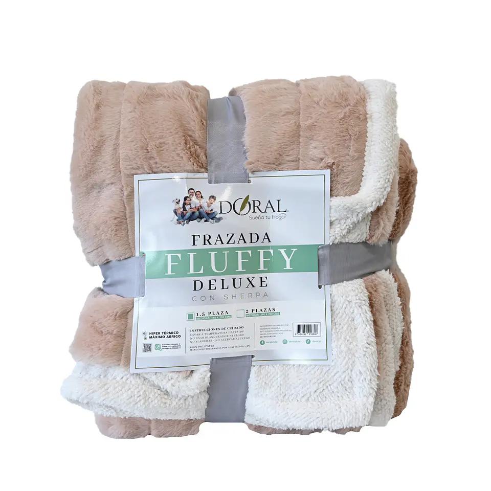FRAZADA FLUFFY SHERPA 1.5PZA COMERCIAL DORAL FRFLUFF15 9