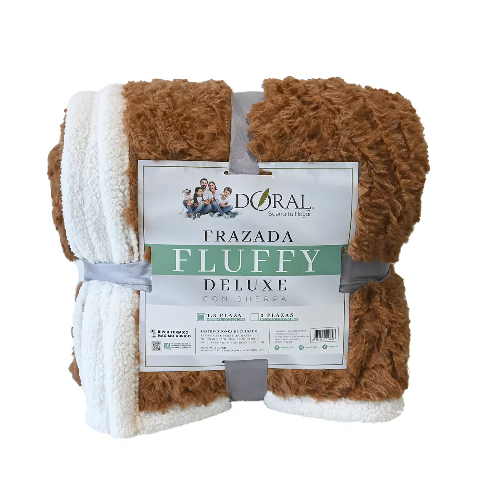 FRAZADA FLUFFY SHERPA 1.5PZA COMERCIAL DORAL FRFLUFF15 10
