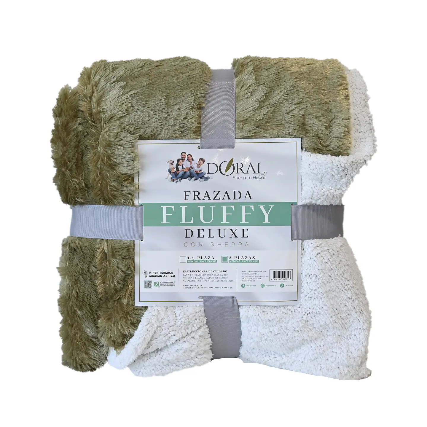 FRAZADA FLUFFY SHERPA 2PZA COMERCIAL DORAL FRFLUFF20 2