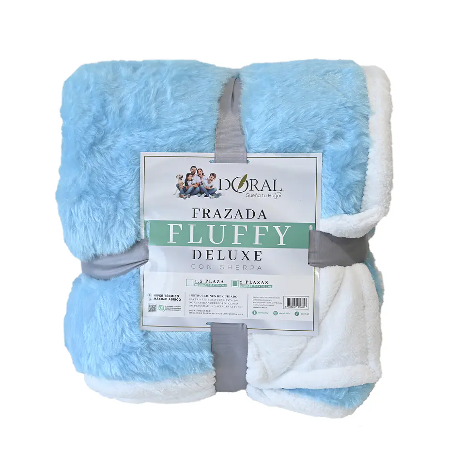 FRAZADA FLUFFY SHERPA 2PZA COMERCIAL DORAL FRFLUFF20 3