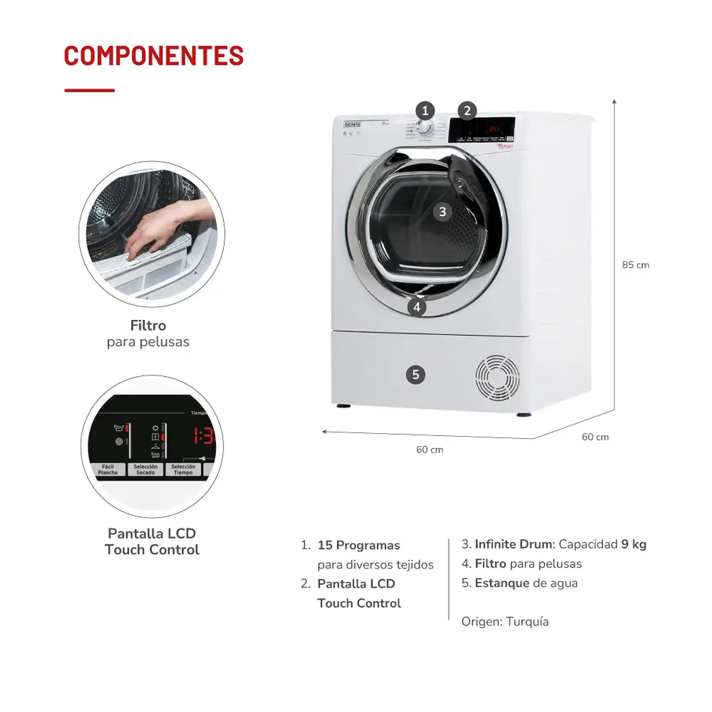 Secadora 9kg Condensacion 3