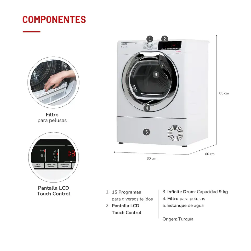 Secadora 9kg Condensacion 3
