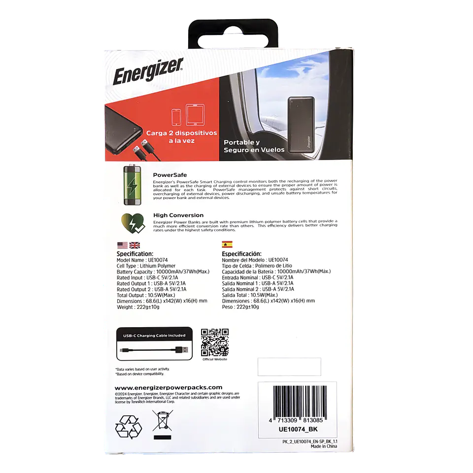 Powerbank 10000 Mah Energizer Macrotel Engspc1660 5