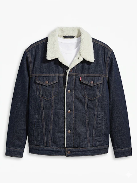 Chaqueta Hombre Mezclilla chiporro Levis 1636502 16365-0285 AZUL OSCURO