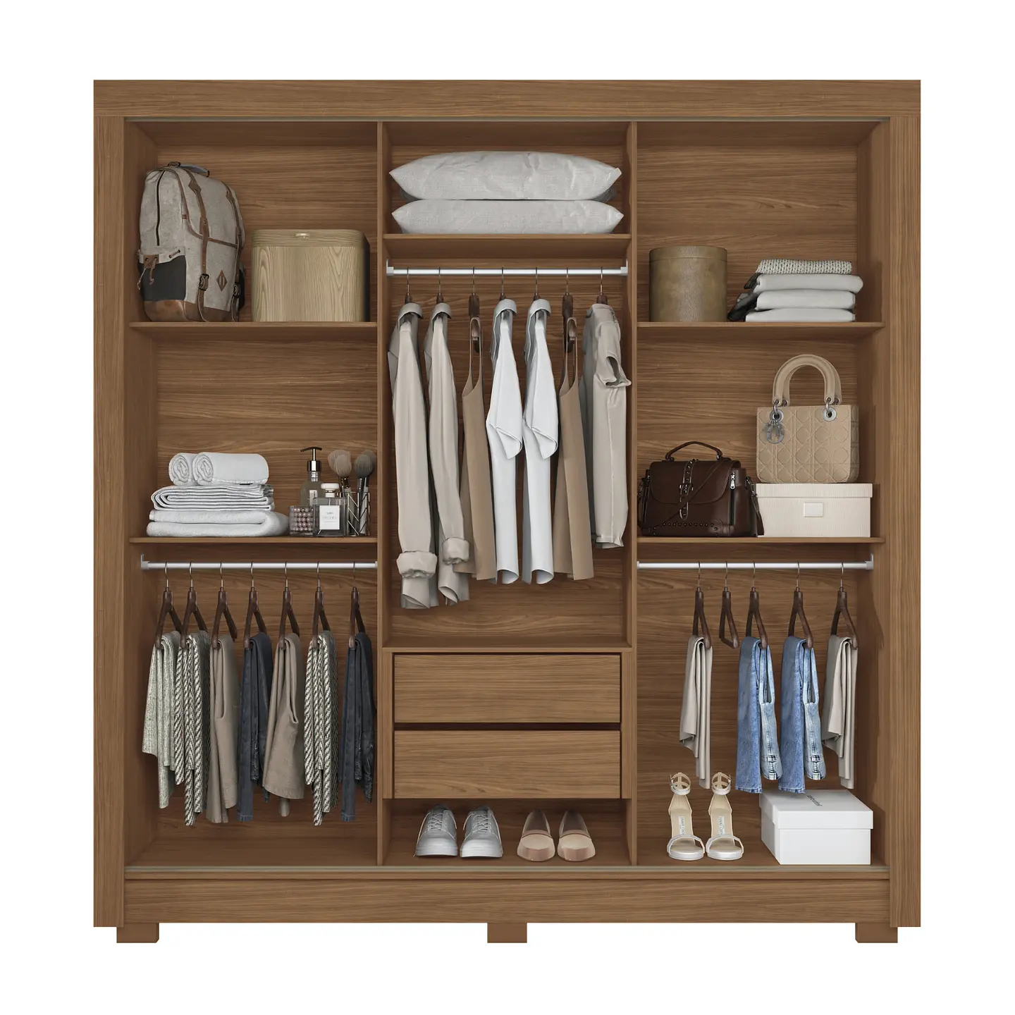 Closet Maringa 3.2 Jatobá/Grafito MB Onessta 20403048 3