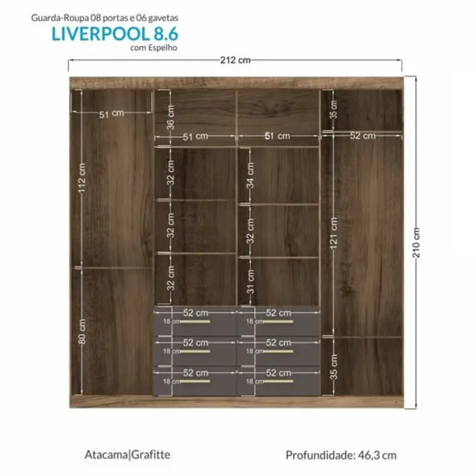 Closet Liverpool 8.6 Jatobá MB Onessta 20801244 2