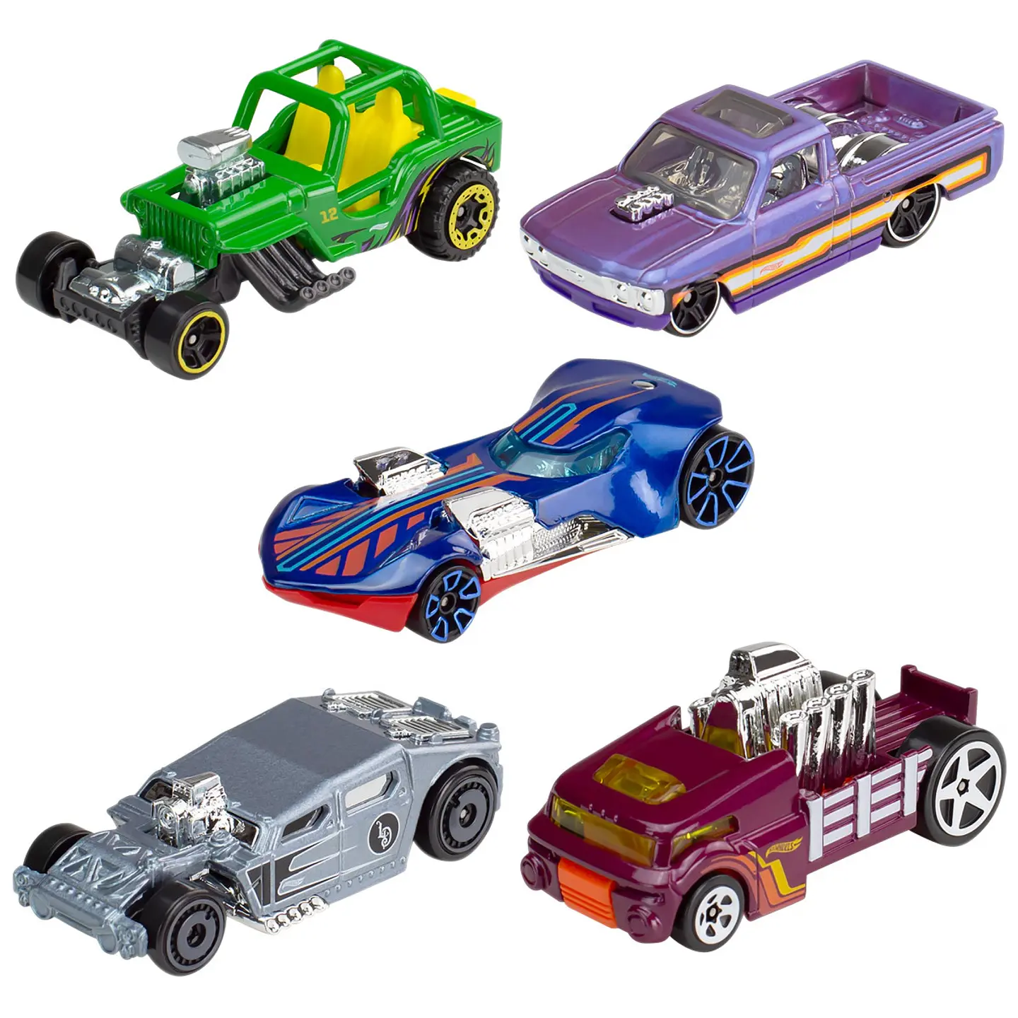 AUTOS HOTWHEELS PACK 5 MATTEL 1806 2