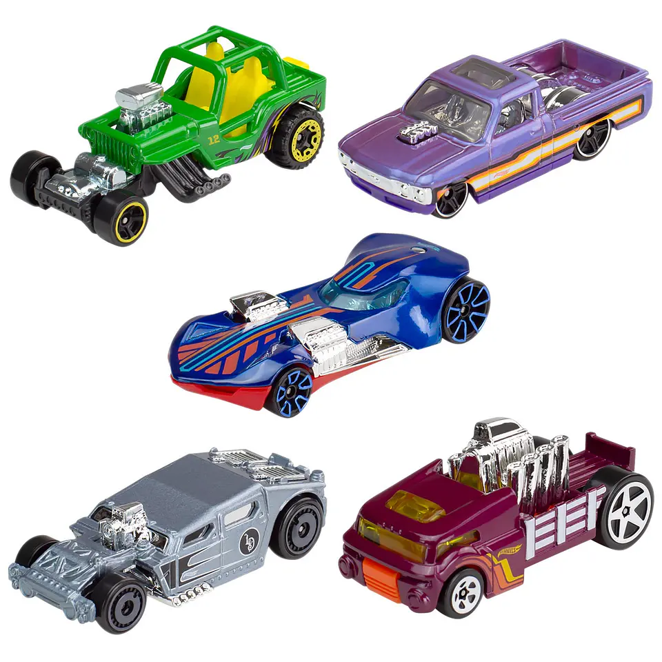 AUTOS HOTWHEELS PACK 5 MATTEL 1806 2
