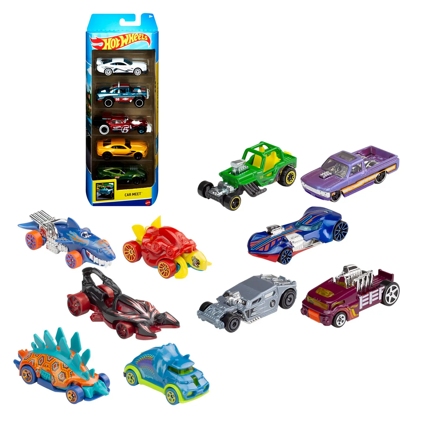 AUTOS HOTWHEELS PACK 5 MATTEL 1806 4