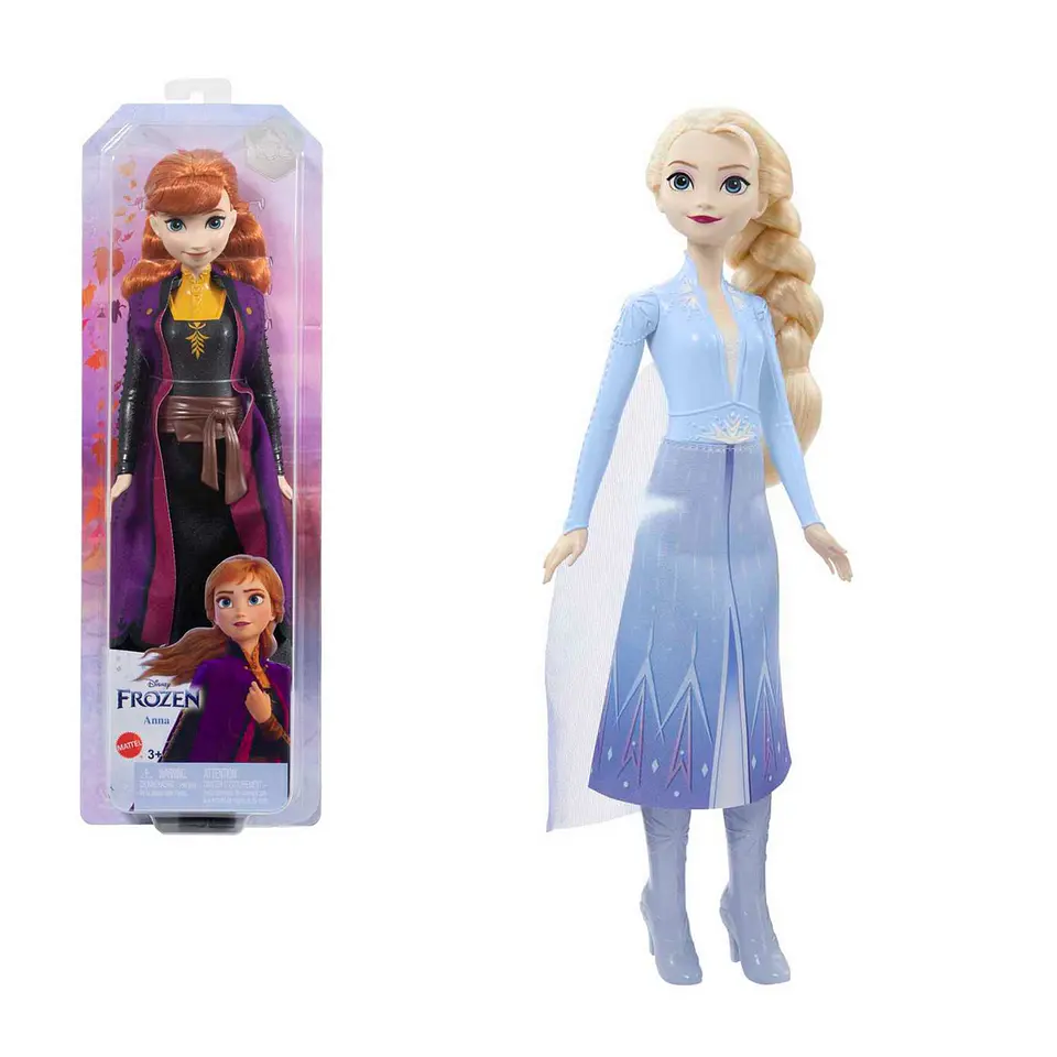 DISNEY FROZEN ELSA Y ANNA FROZEN I Y II MATTEL HLW 3