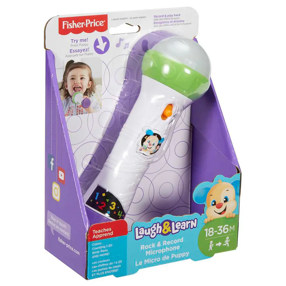 FISHER PRICE RAE Y APRENDE MICROFONO GRABA Y CANTA 5