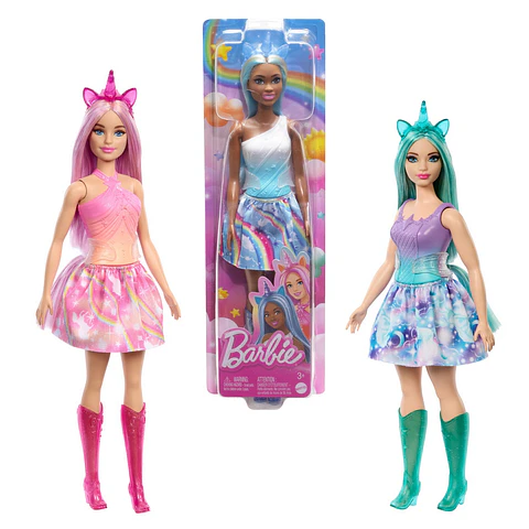 Barbie Fantasa Mueca Unicornio Faldas De Ensueo