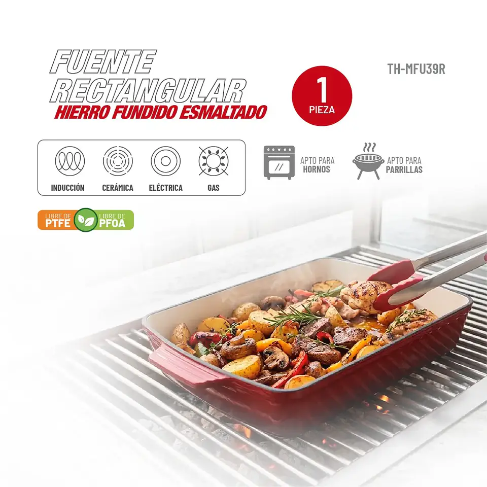 Fuente Rectangular Hierro Fundido TH-MFU39R 6