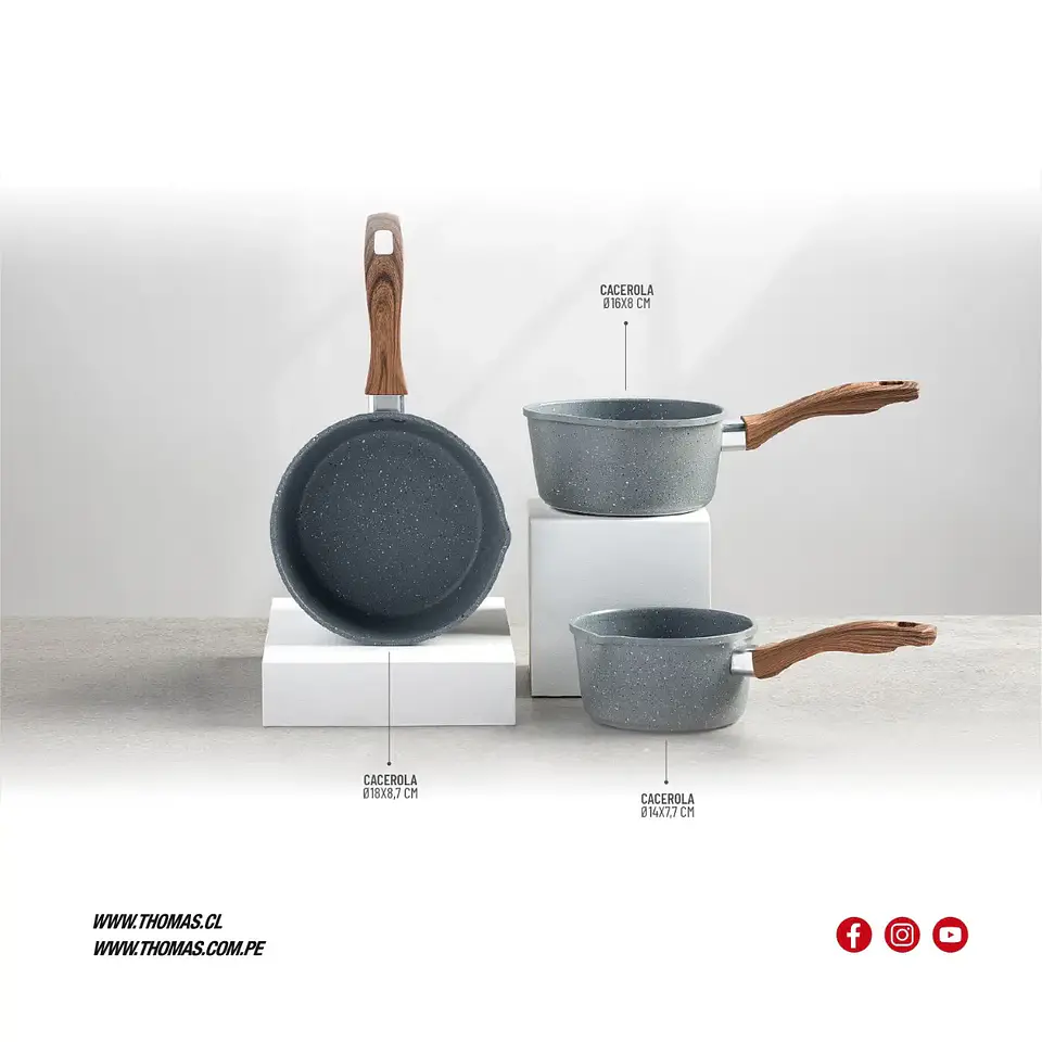 Set de Ollas Antiadherente TH-MCA03N 5