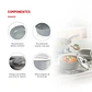 Batería de cocina Aluminio 9pzas TH-MB09R - Miniatura 3