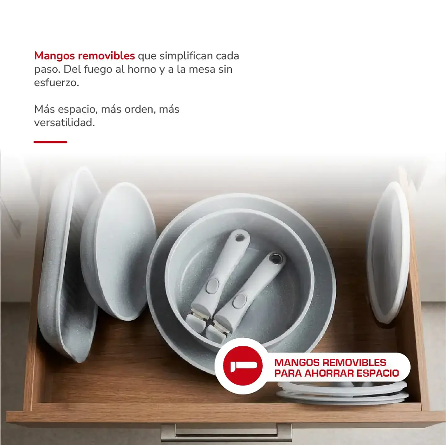 Batería de cocina Aluminio 9pzas TH-MB09R 5