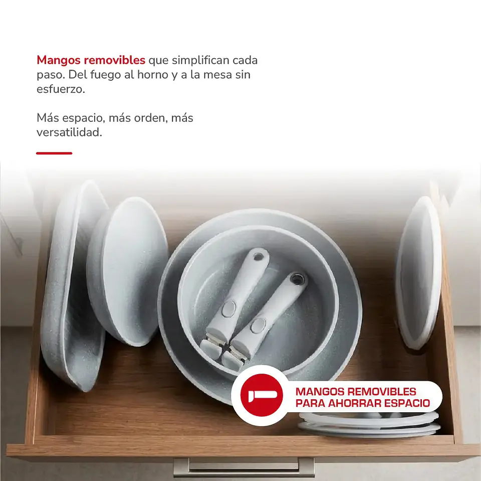Batería de cocina Aluminio 9pzas TH-MB09R 5