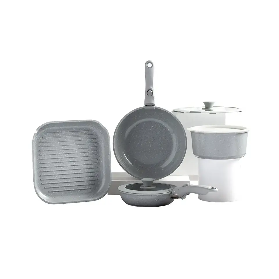 Batería de cocina Aluminio 9pzas TH-MB09R 1