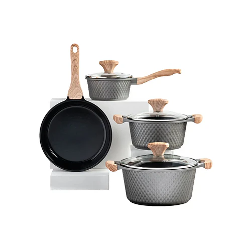 Bateria de cocina Aluminio Fundido Gris 7pzas TH-MB07GM
