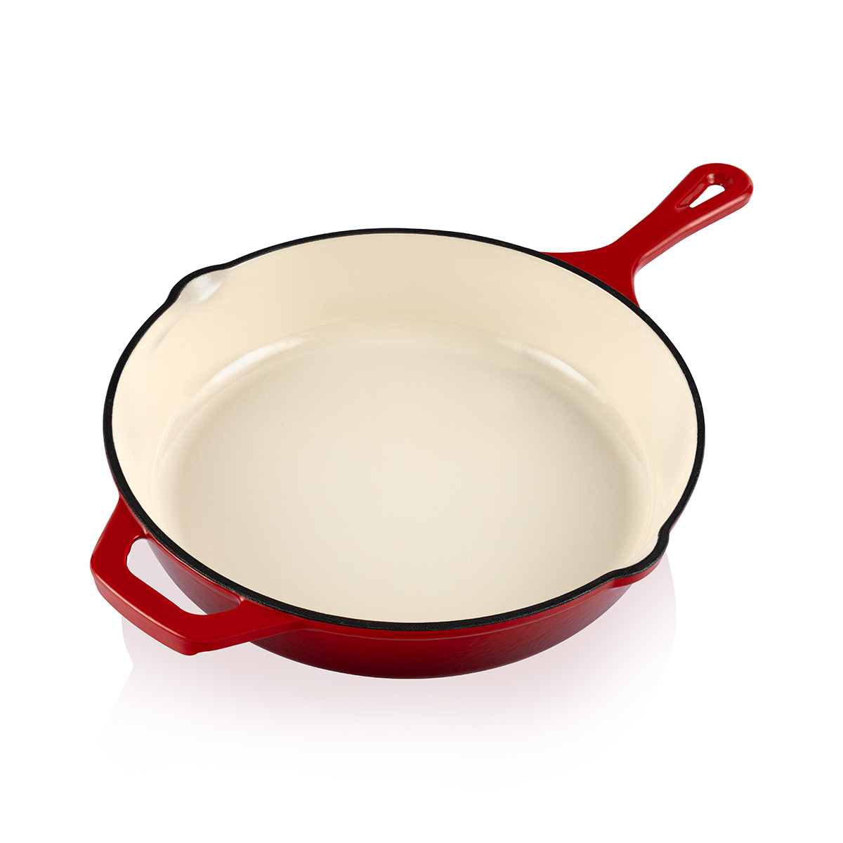 Sarten 25cm Hierro Fund Esmaltado Rojo Thomas Mena