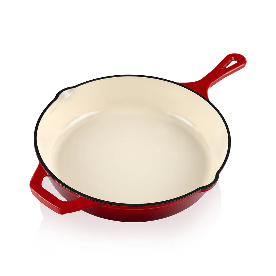Sarten 25cm Hierro Fund Esmaltado Rojo Thomas Mena 1
