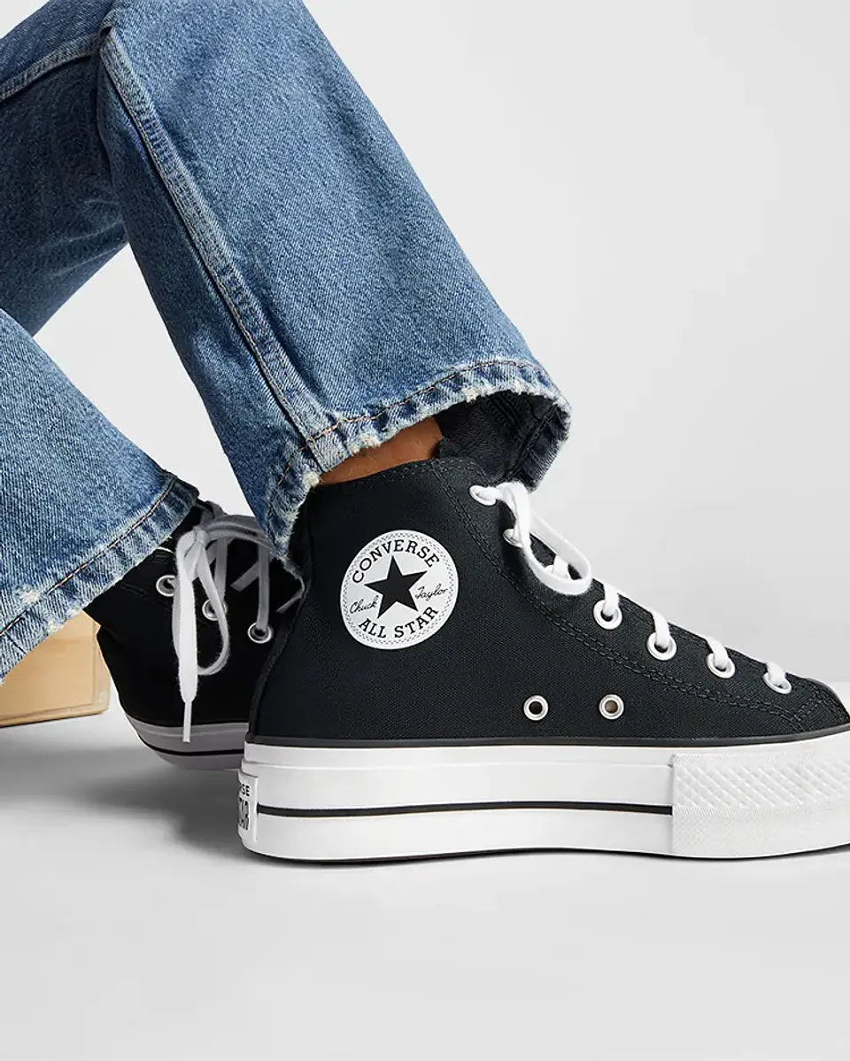Zapatilla C/caña Mujer Chuck Taylor All Star Lift Urbano Converse 560845c Black 5 1/2 2