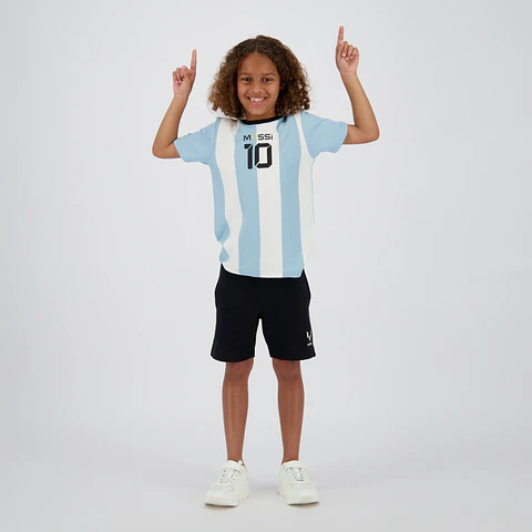 Polera (lo) C/p M/c Inspired Camiseta Messi C132kbn30004 Celeste 10