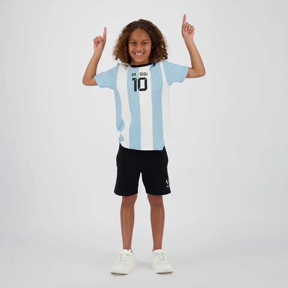 Polera (lo) C/p M/c Inspired Camiseta Messi C132kbn30004 Celeste 10 1