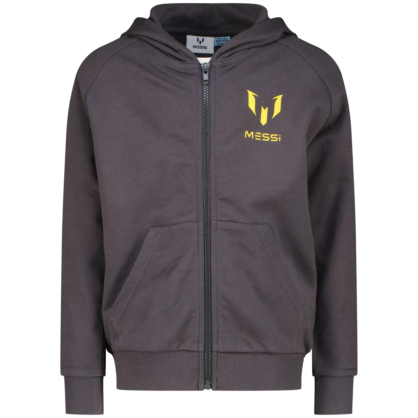 Polerón Niño con Cierre Frontal Mini Logo Messi C132KBN34803 – Gris 1