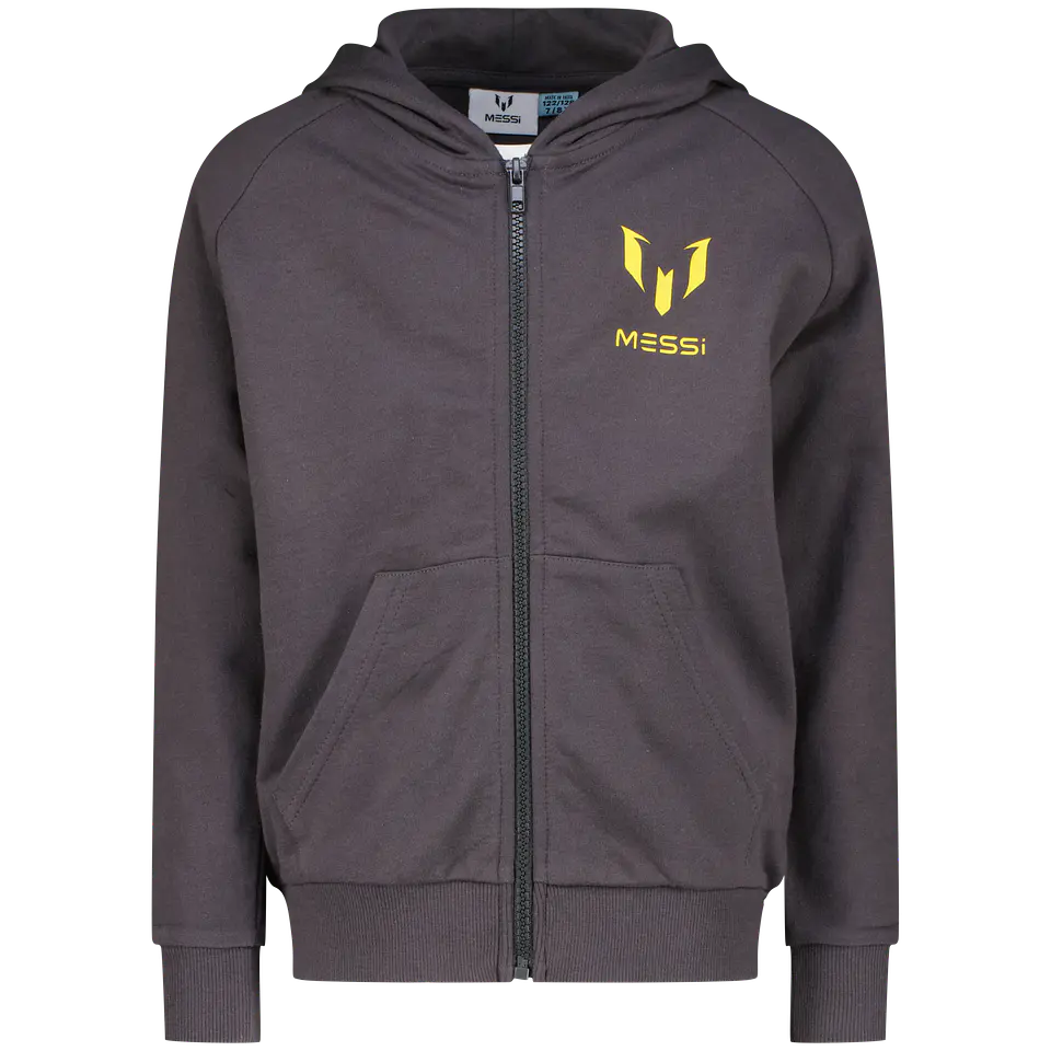Polerón Niño con Cierre Frontal Mini Logo Messi C132KBN34803 – Gris 1