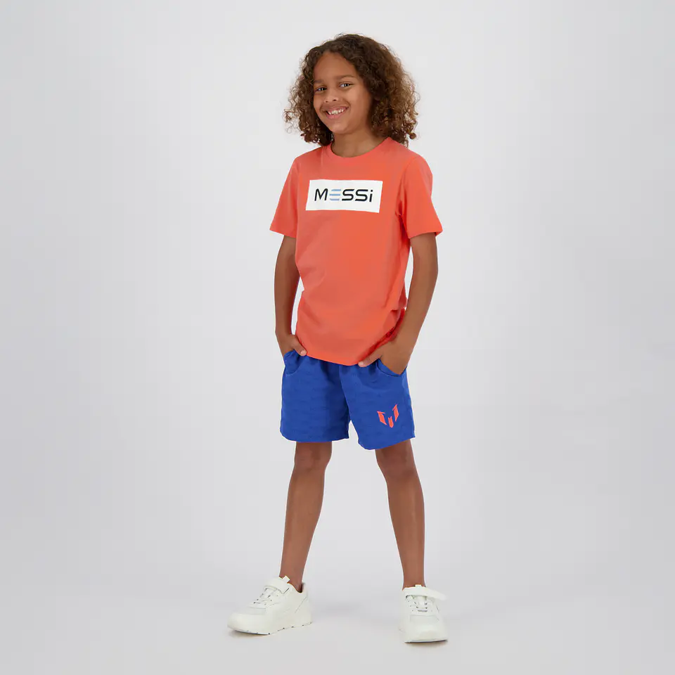 Polera Niño Manga Corta Estampada Messi C132KBN30002 – Coral 2