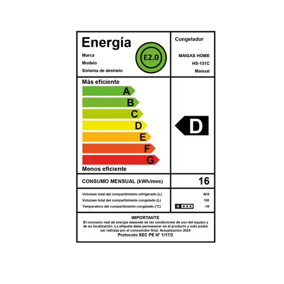 Congelador Dual Maigas 100 Litros T/D Blanco 6