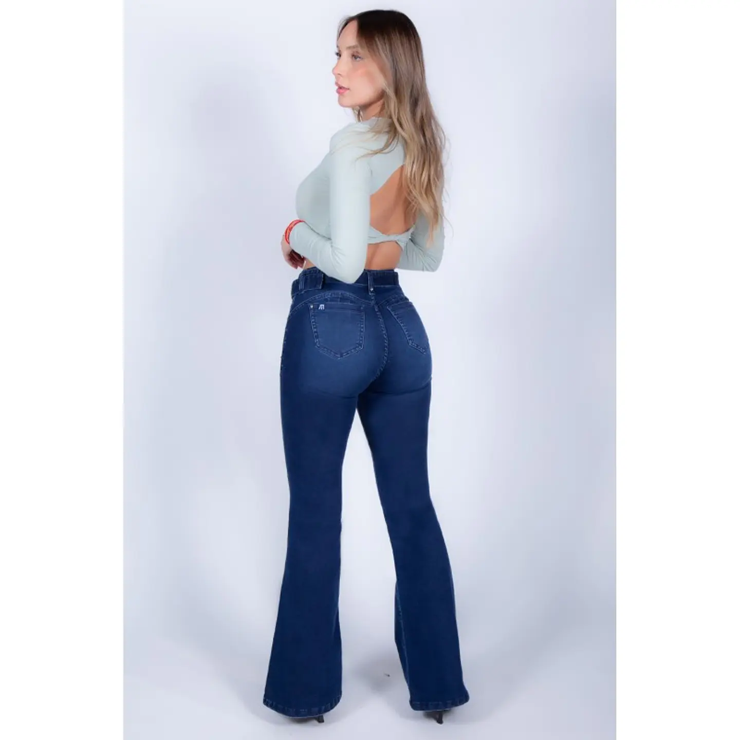 Jeans Mujer T/a Flare C/cinturon Mohicano 430900 Denim 36 3