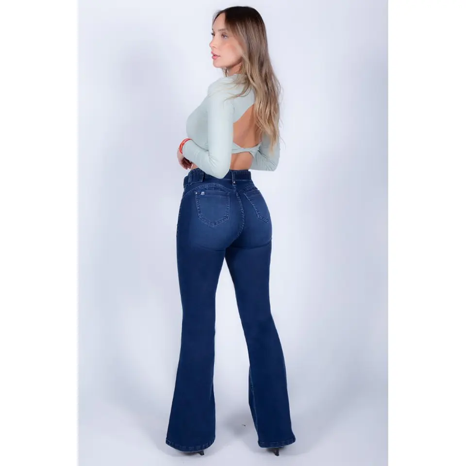 Jeans Mujer T/a Flare C/cinturon Mohicano 430900 Denim 36 3