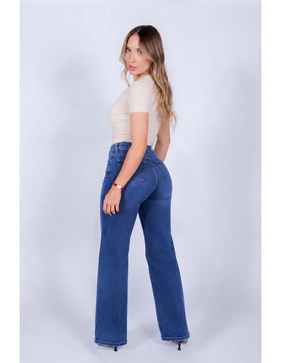 Jeans Mujer T/a Flare Aplic Mohicano 432300 Denim 36 2